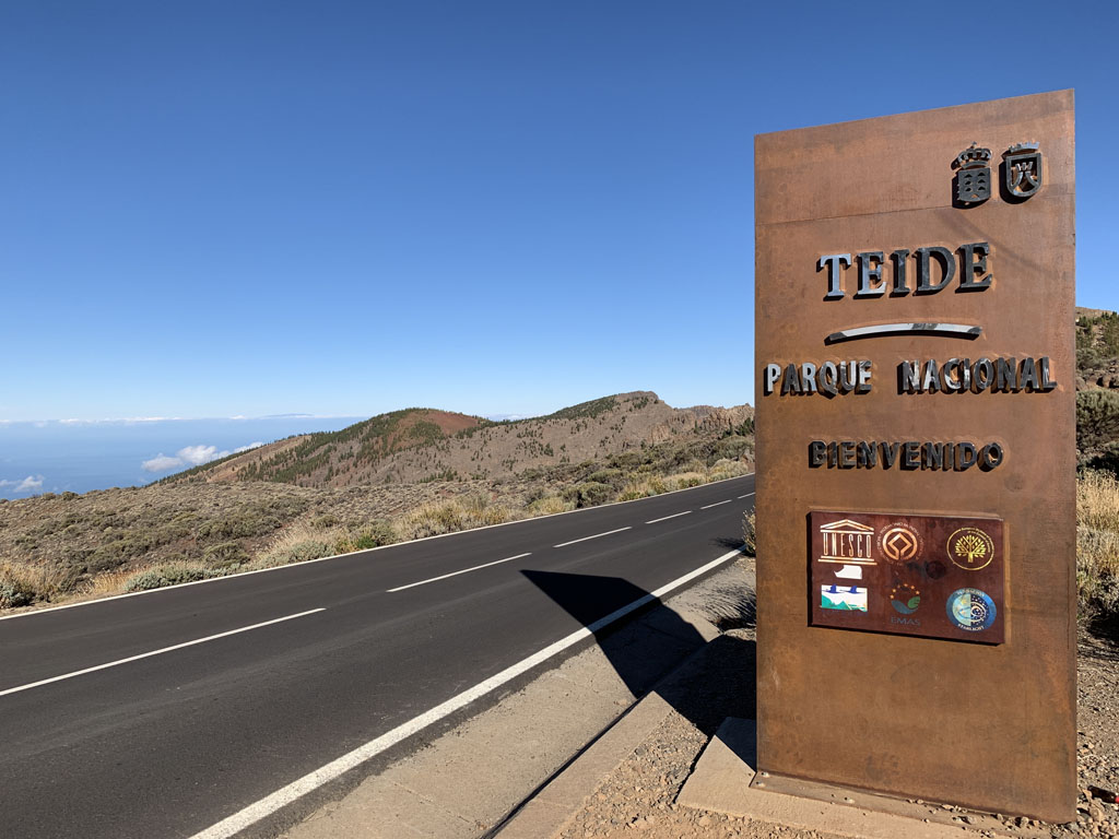 We zijn in Nationaal Park El Teide aangekomen.