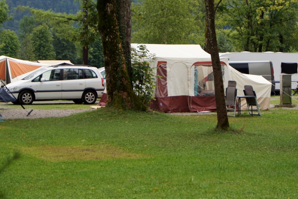 De vouwwagen die Linda en haar gezin mogen gebruiken.