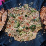 koken op de camping, skottelrecept, zalm in rose