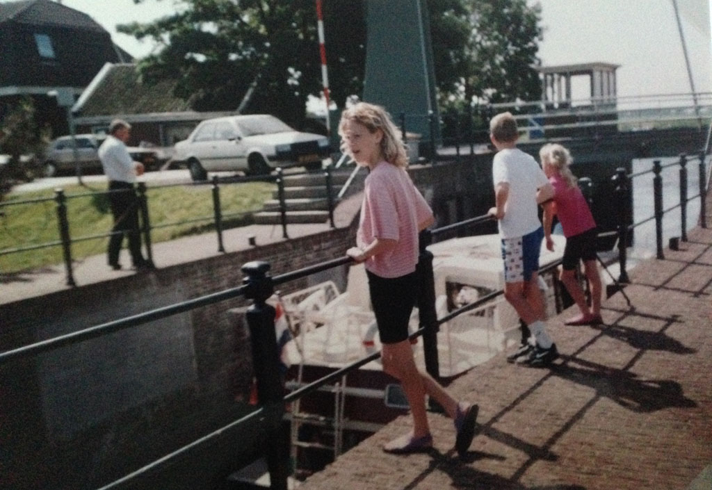 1992: ergens onderweg tijdens de Zaanstadse Fietsvierdaagse.