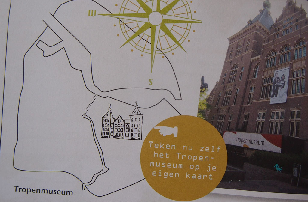 Teken zelf het Tropenmuseum of een van de vele andere bezienswaardigheden op de kaart.