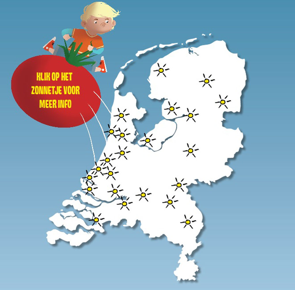 Op de website van Kom in de Kas kan je via deze kaart direct doorklikken naar de open dag bij jou in de buurt.