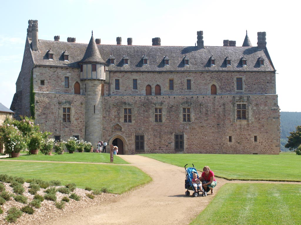 La Roche Jagu in Bretagne met een prachtige kasteeltuin.