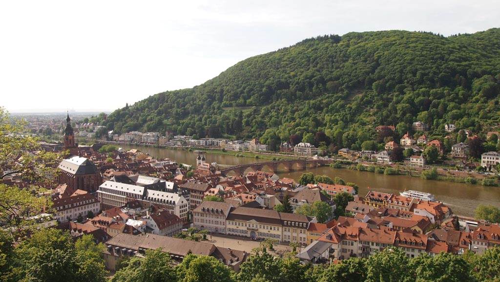 Het uitzicht op Heidelberg is overal mooi.