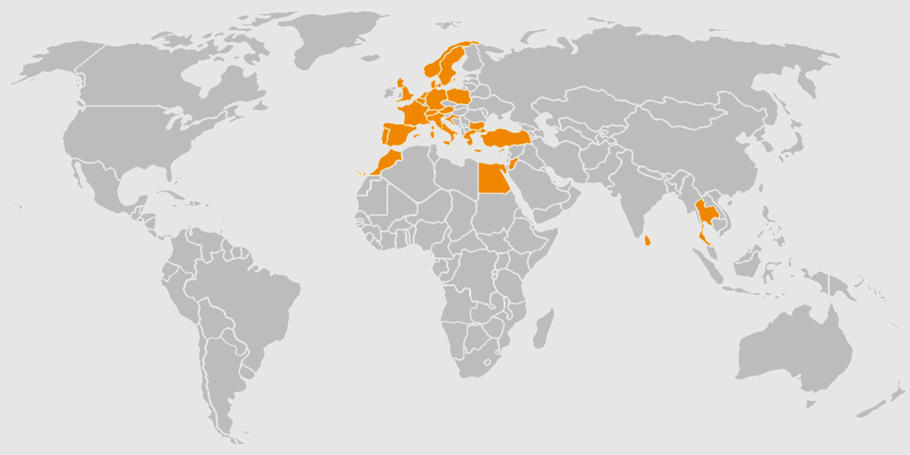 De landen die ik al in Europa bezocht.