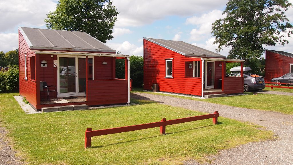 Onze hut op Absalon Camping bij Kopenhagen.