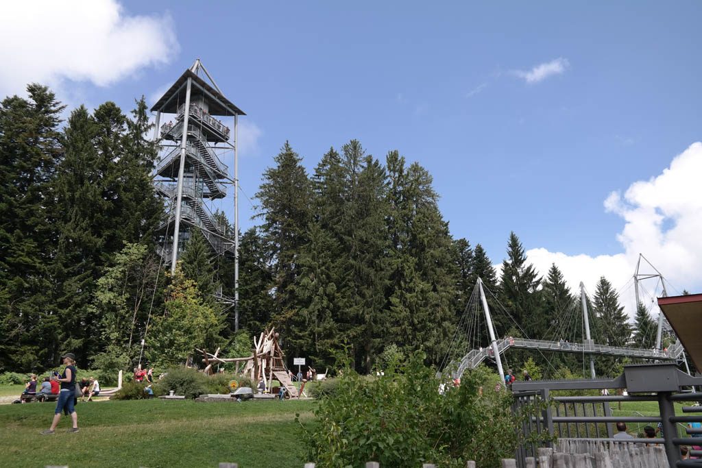 Het terrein van Naturerlebnispark Skywalk Allgäu