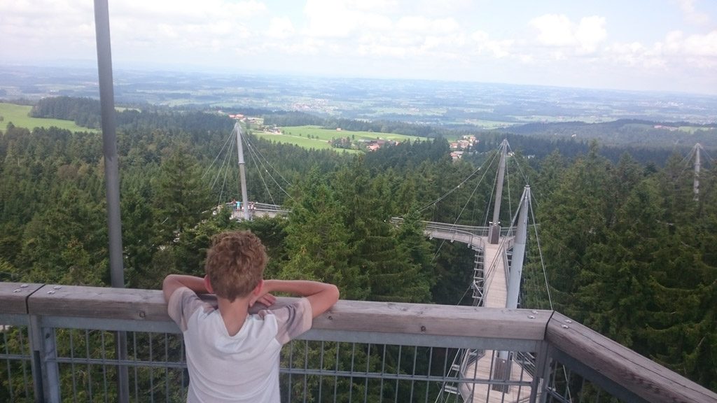 Genieten van het geweldige uitzicht vanaf de toren.