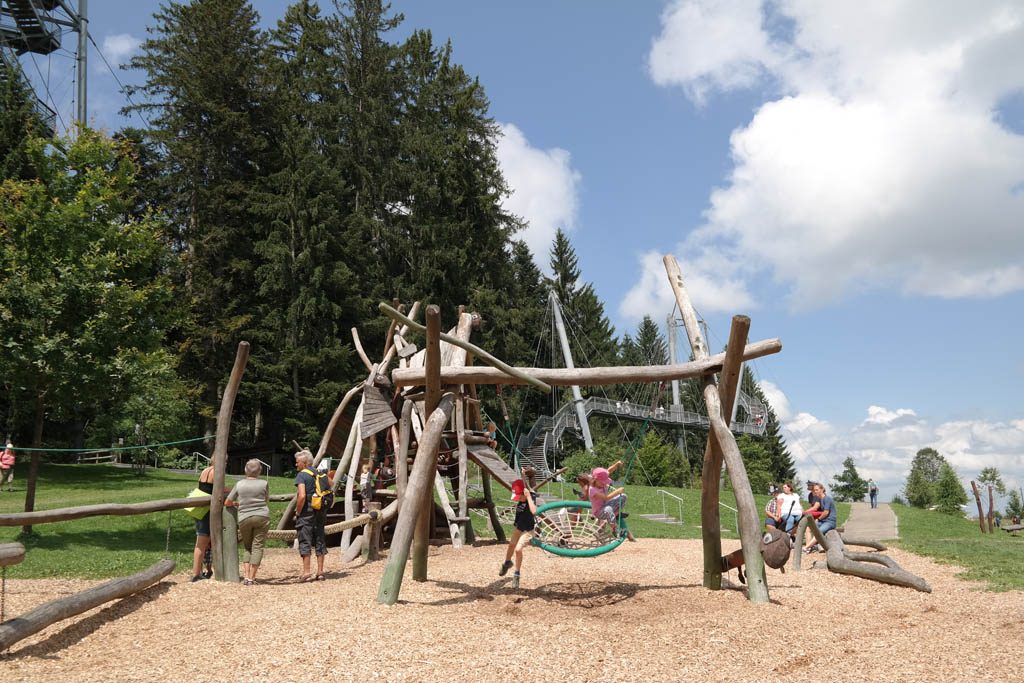 Skywalk Allgäu heeft een mooie avontuurlijke speeltuin