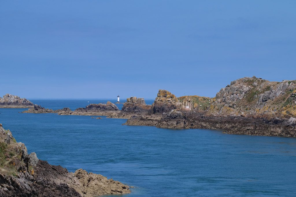 De uiterste westelijke punt bam Bretagne met de vuurtoren.