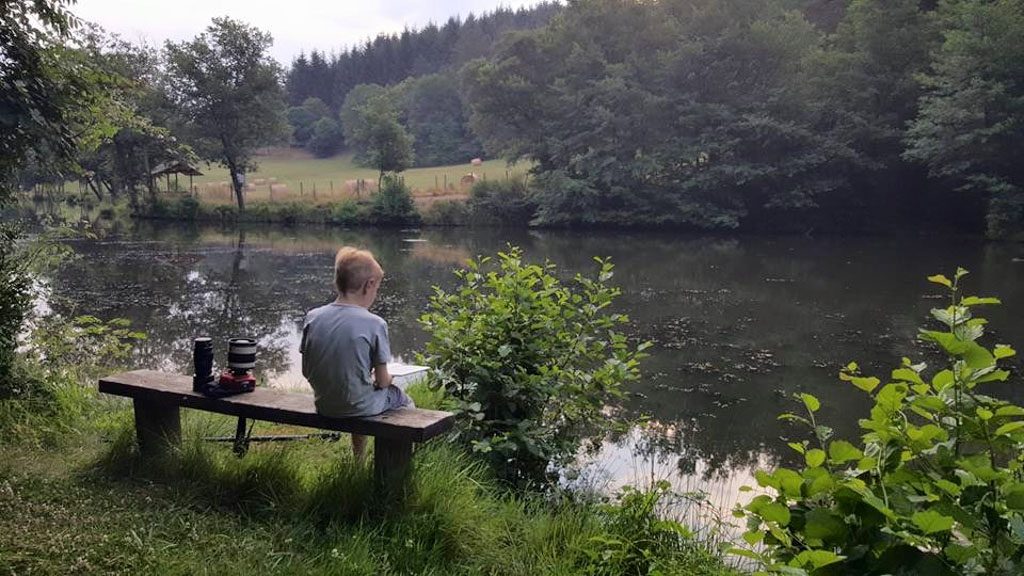 Vaste prik 's avonds even bij de rivier kijken of er nog bevers zijn.