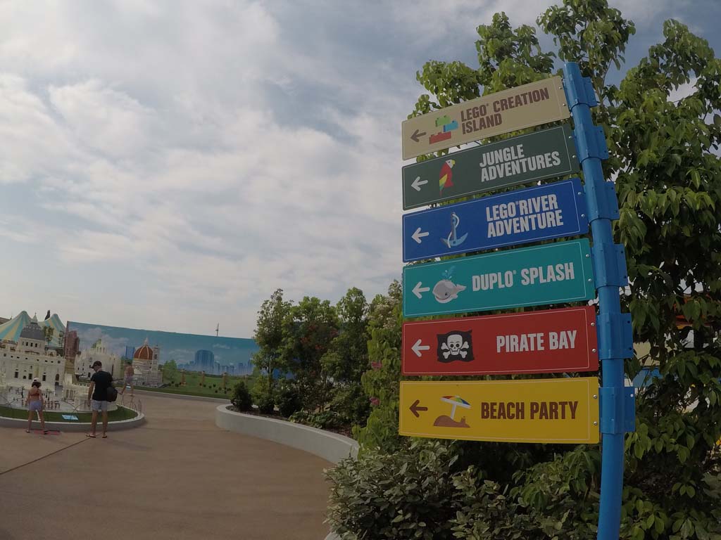 De themagebieden in LEGOLAND Waterpark.