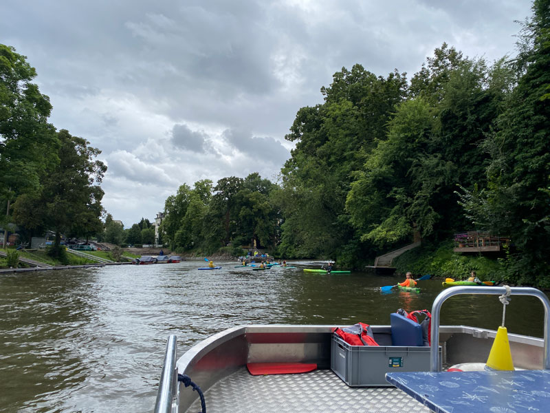 Varen boottocht in Leipzig