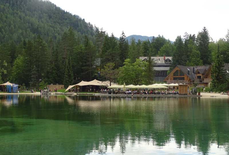 Lake Jasna bij Kranjska Gora bezoeken met kinderen