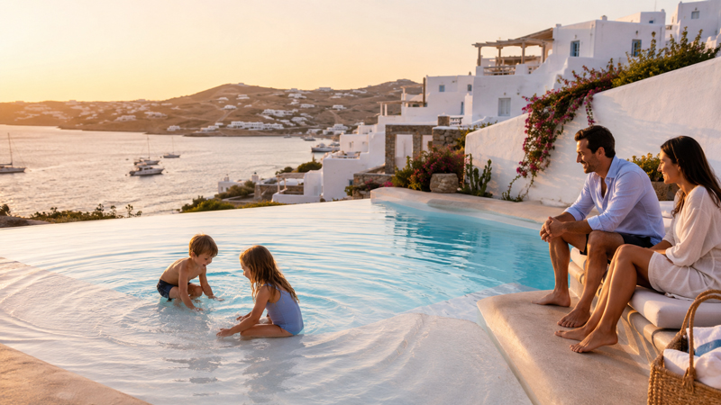 Mykonos Griekenland met kinderen
