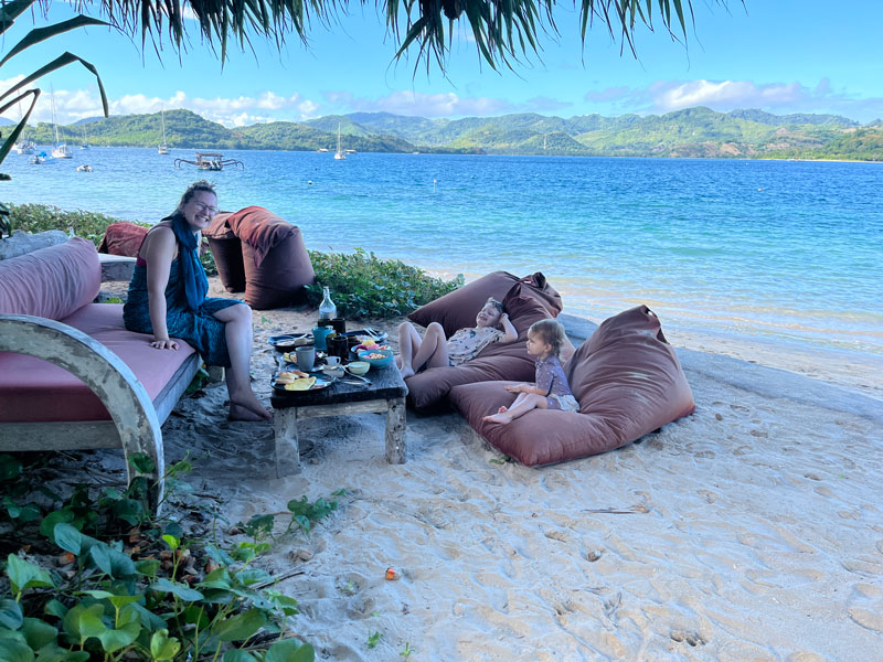 Lombok met kinderen