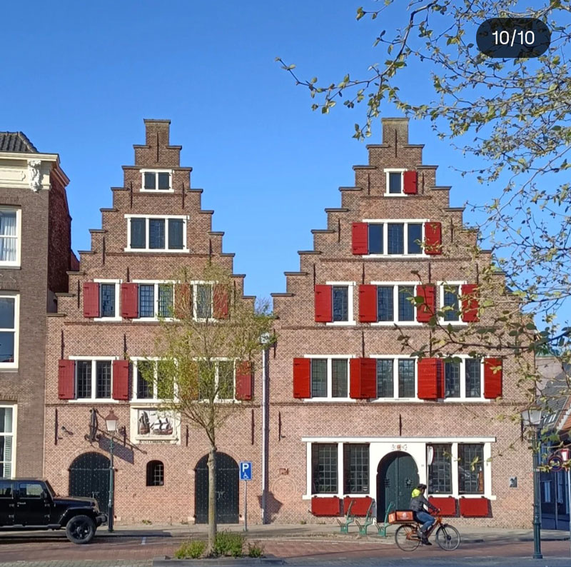 Historische trapgevel in de binnenstad van Hoorn